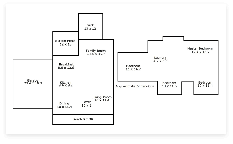Real Estate Basic Floor Plan by Harmon Property Solutions